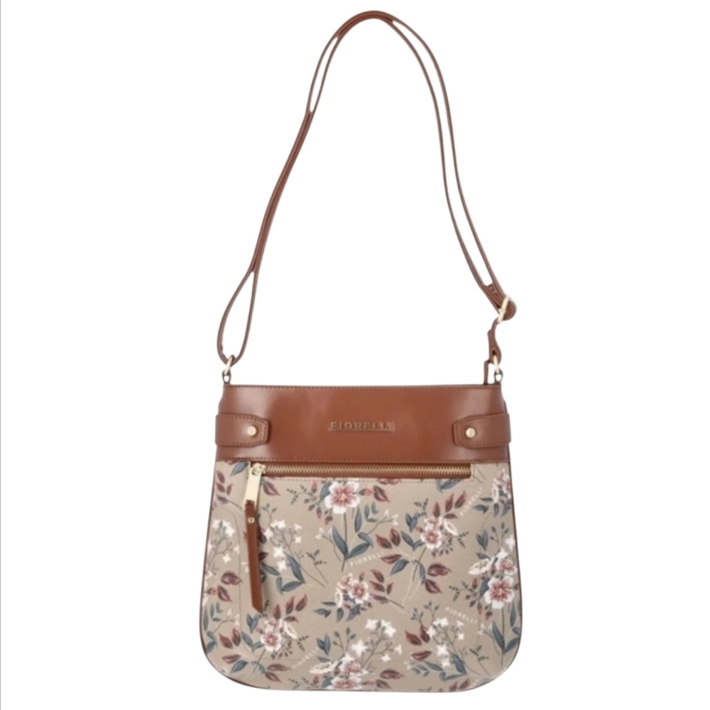 Fiorelli Floral Print Crossbody Bag with Faux Leather Trim
